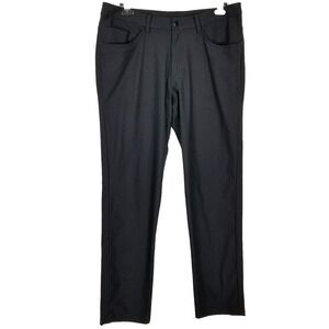 Lululemon Men ABC Classic-Fit 5 Pocket Pants Sz 34 Black Casual Athletic Office